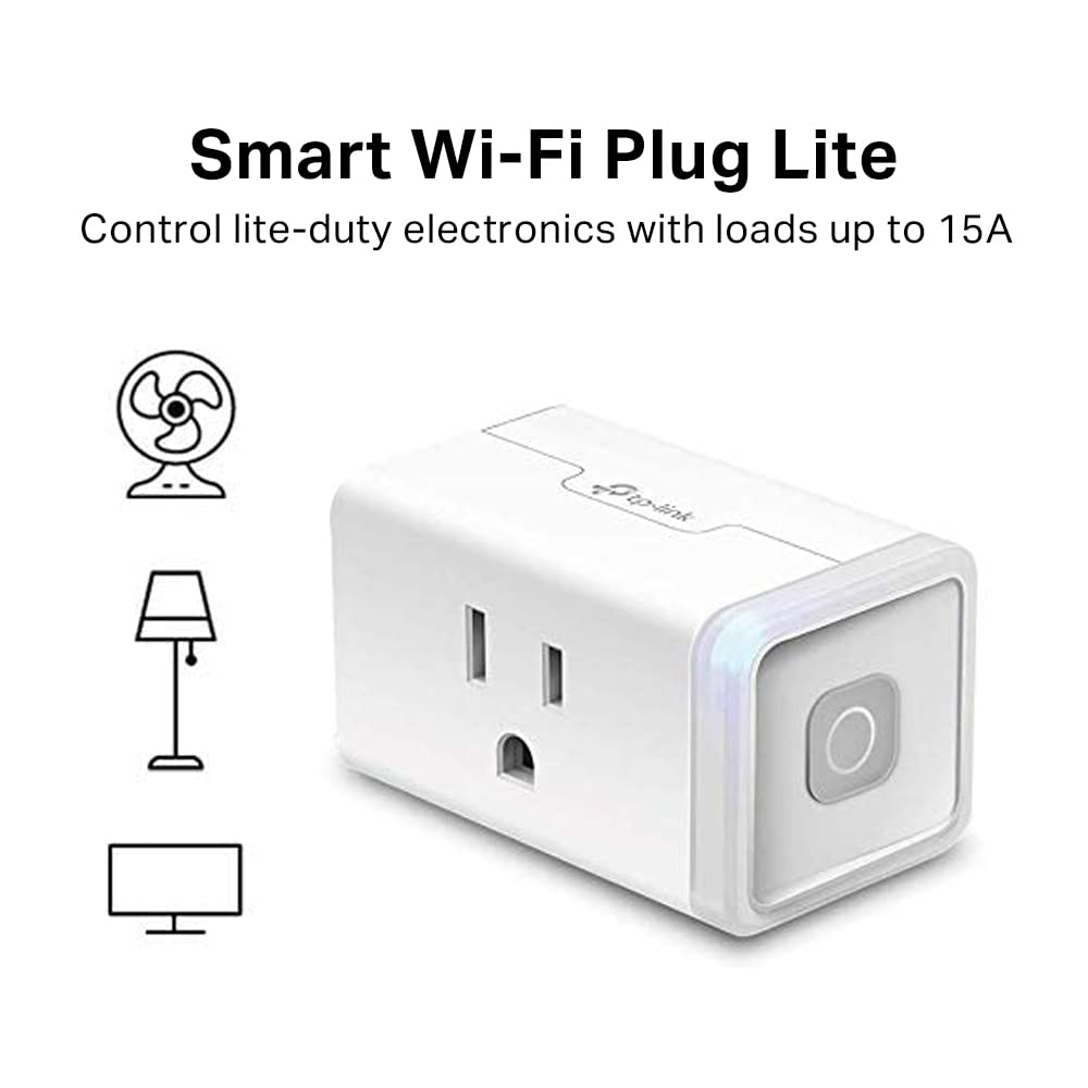 Kasa Smart Plug Mini by TP-Link (HS103P2) - Smart Home WiFi Outlet Works with Alexa, Echo and Google Home, No Hub Required, Remote Control, 2.4GHz WiFi Required, 15 Amp, UL Certified, 2-Pack, White