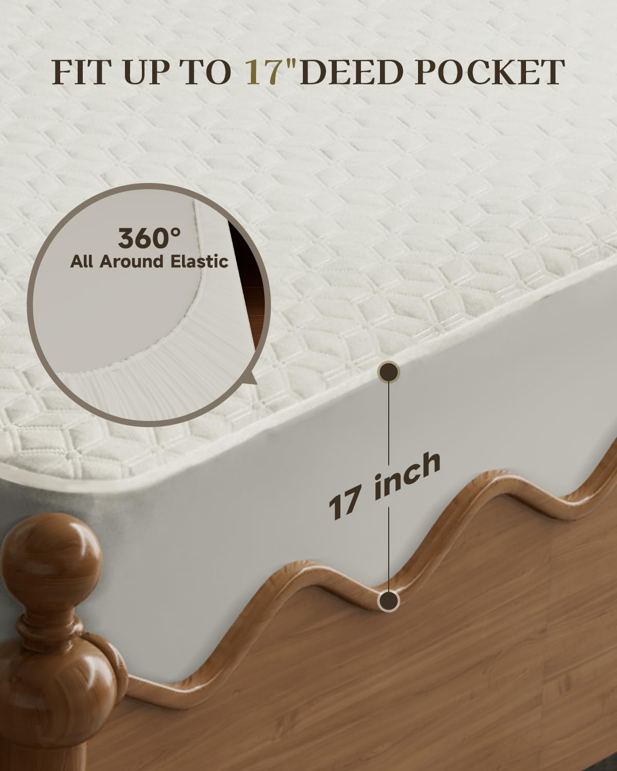 Gotcozy Heated Mattress Pad King Size Dual Control - Electric Mattress Pad Fit up to 15‘’ with 6 Heat Setting & 10 Hour Auto Off ETL Certified Machine Washable(White)