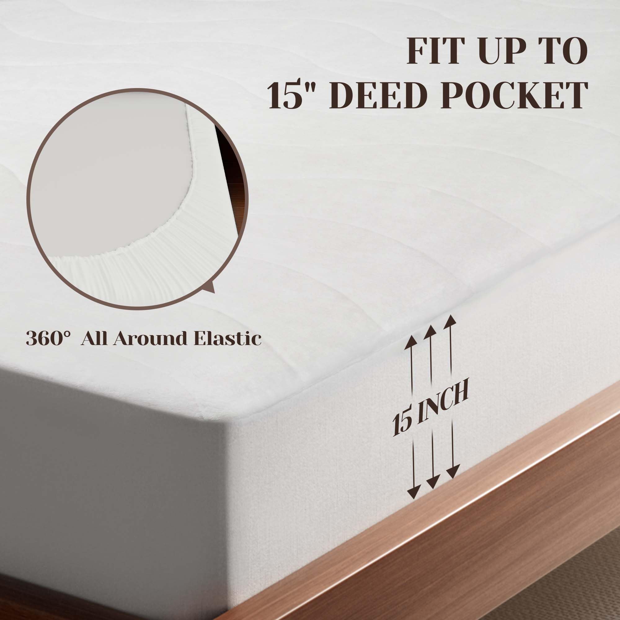 Gotcozy Heated Mattress Pad King Size Dual Control - Electric Mattress Pad Fit up to 15‘’ with 6 Heat Setting & 10 Hour Auto Off ETL Certified Machine Washable(White)